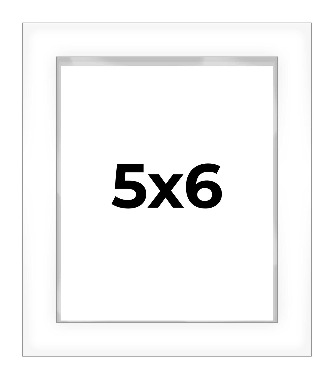 Photo Size Shadow Box 3/4" Depth White Picture Frame - UV Acrylic, Backing, Hanging Hardware